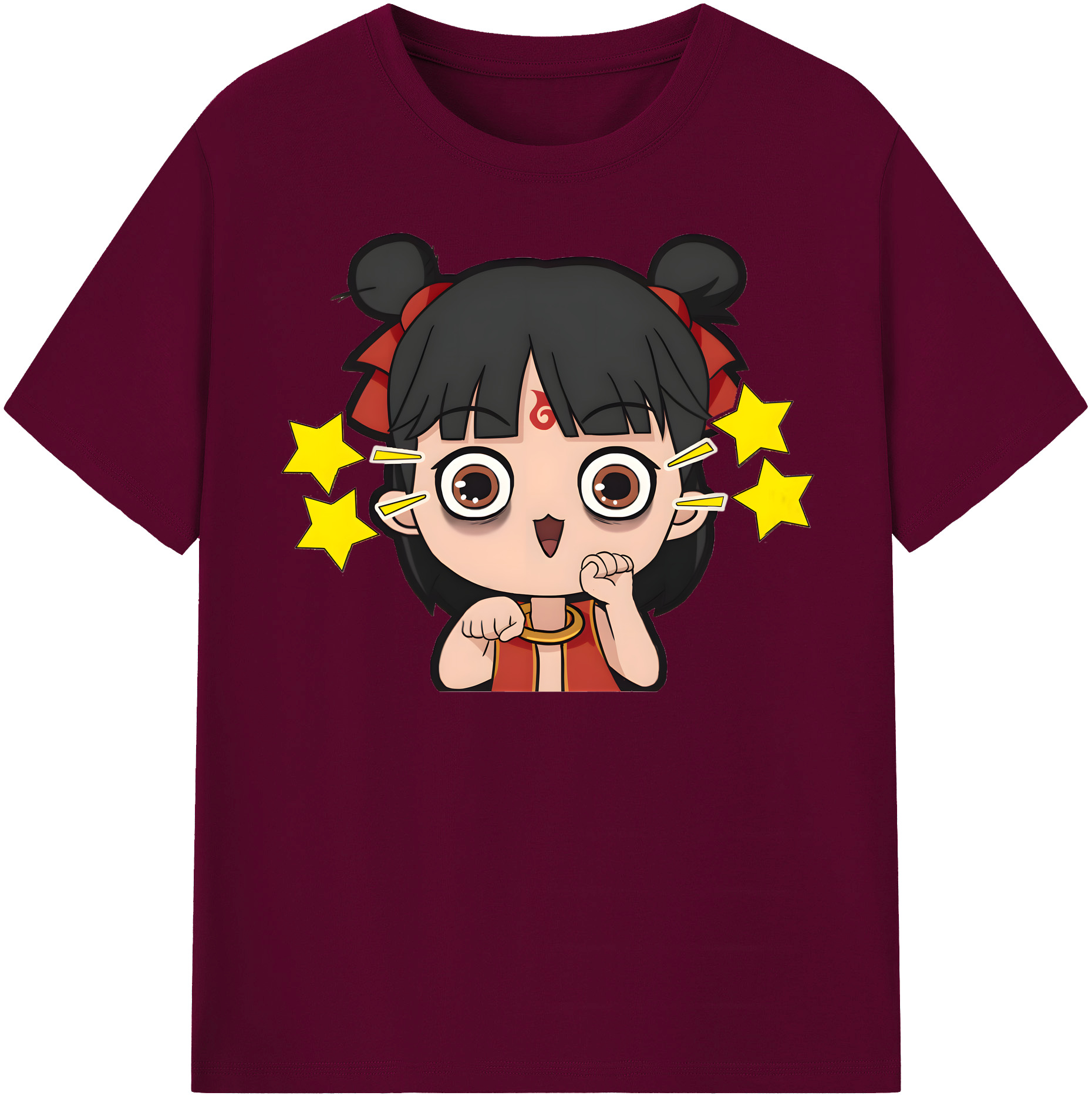 （画像用） Ne Zha 2 ナタ 魔童の大暴れ レディースカジュアルプリントTシャツ（綿100％）